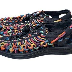 Keen Black Sandals with Multicolor Rope Detail